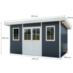 eleph WPC Gartenhaus Flachdach L