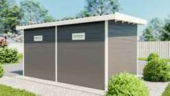 eleph WPC Gartenhaus Flachdach L