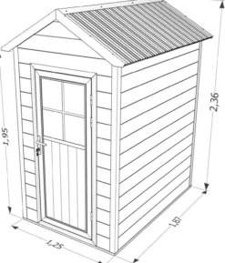 eleph WPC Gartenhaus/Gerätehaus XS