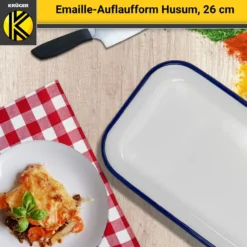 Emaillierte Auflaufform HUSUM, 26 cm