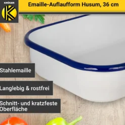 Emaillierte Auflaufform HUSUM, 36 cm