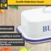 Emaillierte Butterdose Husum