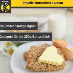 Emaillierte Butterdose Husum