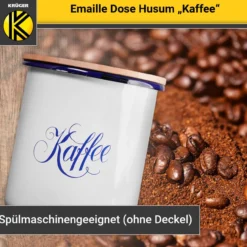 Emaillierte Dose Husum für Kaffee, 16 cm