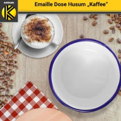 Emaillierte Dose Husum für Kaffee, 16 cm