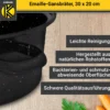 Emaillierter Gansbräter gesprenkelt mit Deckel, 30 cm