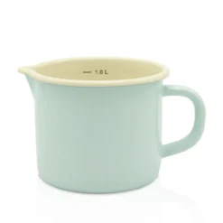 Emaillierter Milchtopf - mint - 12 cm