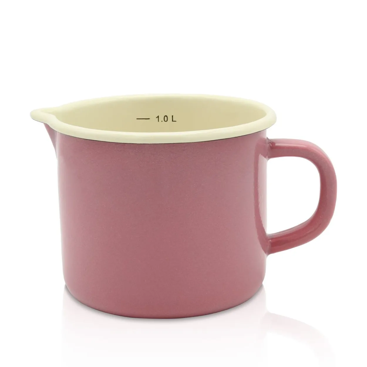 Emaillierter Milchtopf - rosa - 12 cm