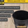 Emaillierter Mülleimer mit Deckel gesprenkelt, 10 Liter