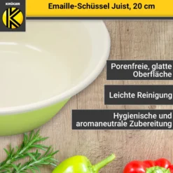 Emaillierte Schüssel JUIST, 20 cm