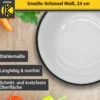 Emaillierte Schüssel weiß, 24 cm