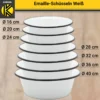 Emaillierte Schüssel weiß, 32 cm