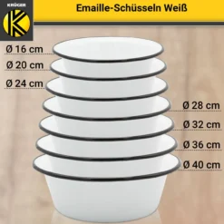 Emailliertes Schüssel-Set 3 tlg. (16, 20, 24 cm)