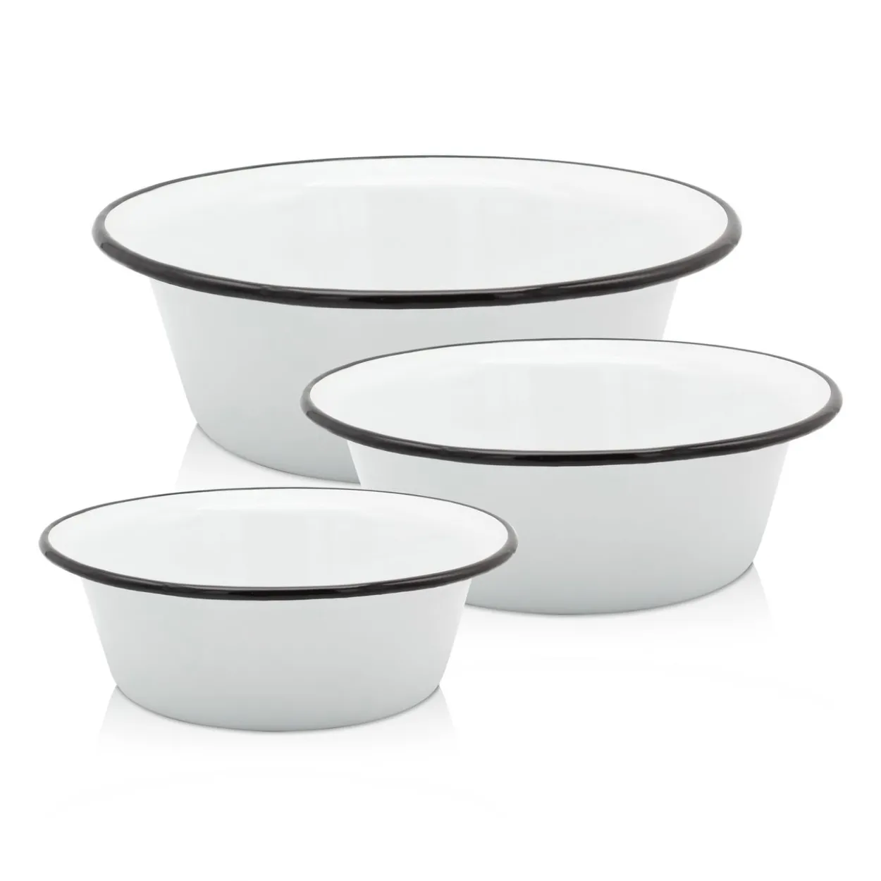 Emailliertes Schüssel-Set 3 tlg. (16, 20, 24 cm)