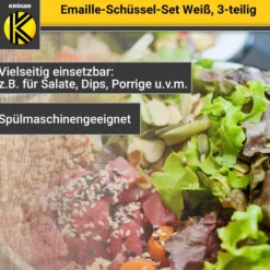 Emailliertes Schüssel-Set 3 tlg. (16, 20, 24 cm)