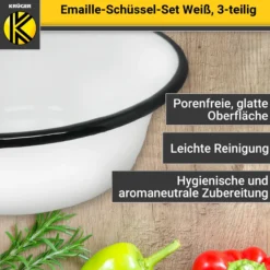Emailliertes Schüssel-Set 3 tlg. (24, 28, 32 cm)