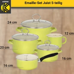 Emailliertes Topf-Set JUIST, 5tlg.