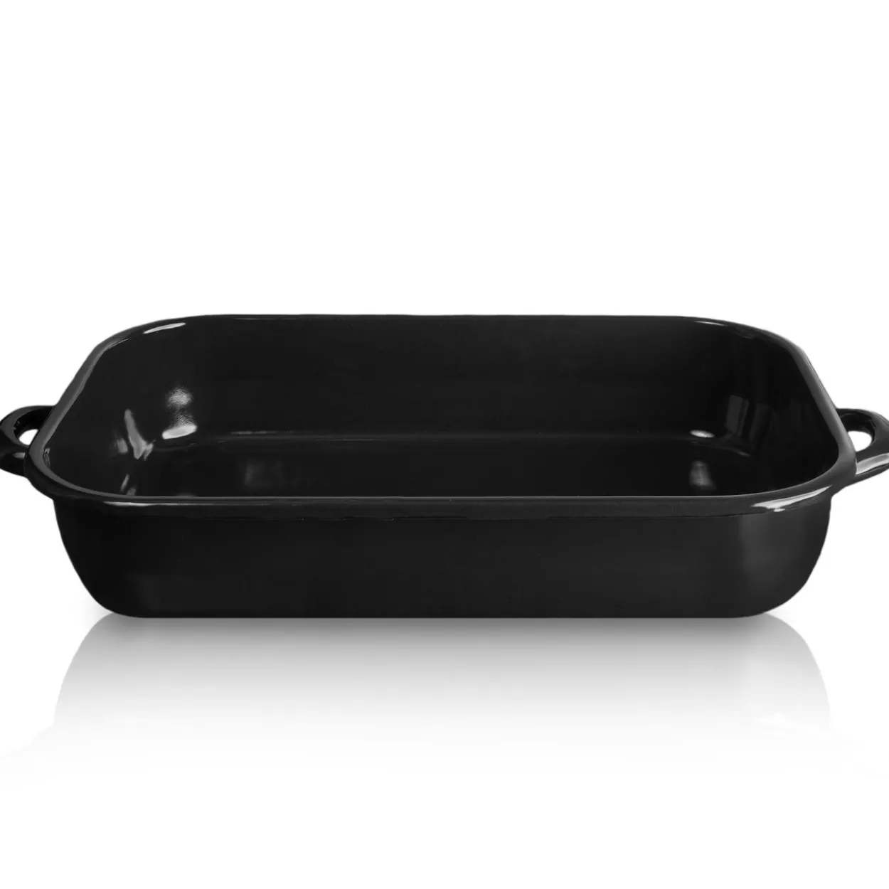 Emaillierte Vierkantpfanne schwarz, 40 cm