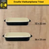 Emaillierte Vierkantpfanne Triest, 36 x 25 cm