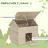 Entenhaus mit aufklappbarem Kippdach, Geflügelhaus mit erhöhten Boden und Rampe