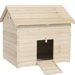 Entenhaus mit aufklappbarem Kippdach, Geflügelhaus mit erhöhten Boden und Rampe