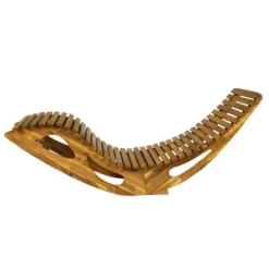 Ergonomische Saunaliege aus Akazienholz, ca. 150 x 60 x 66/95 cm