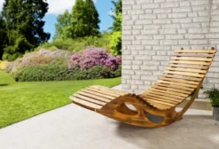 Ergonomische Saunaliege aus Akazienholz, ca. 150 x 60 x 66/95 cm