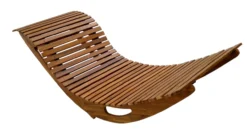 Ergonomische Saunaliege aus Akazienholz - ca. 150 x 60 x 86 cm