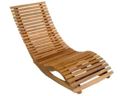 Ergonomische Saunaliege aus Akazienholz - ca. 150 x 60 x 86 cm