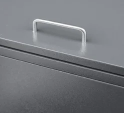 3er Mülltonnenbox Raute aus Edelstahl, ca. 207 x 77,5 x 115 cm - Anthrazit