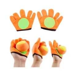 2er-Pack Selbstklebende Handschuhe, Zielweste und Wurfbälle