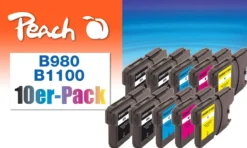 10er-Pack Tintenpatronen ersetzt Brother LC-1100VALBP