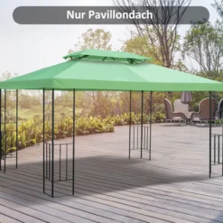 Ersatzdach für Metall-Gartenpavillon 3x4 Partyzelt Dach Grün