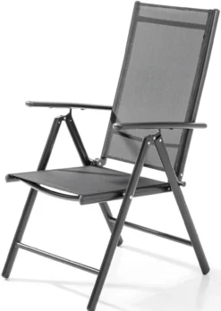2er Set Aluminium Klappsessel - Anthrazit