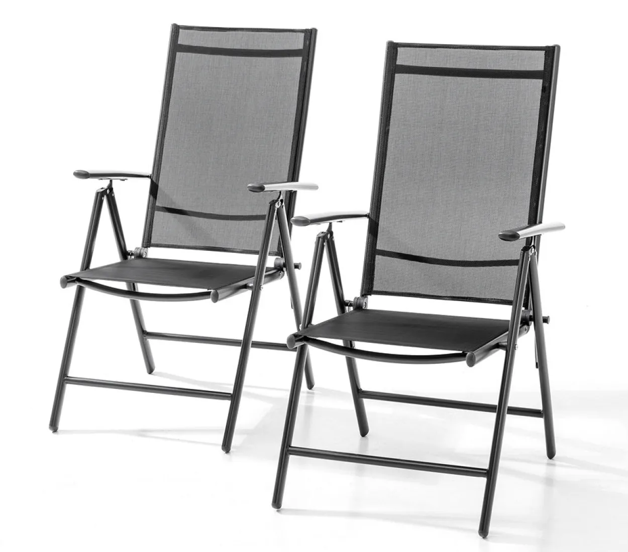2er Set Aluminium Klappsessel - Anthrazit
