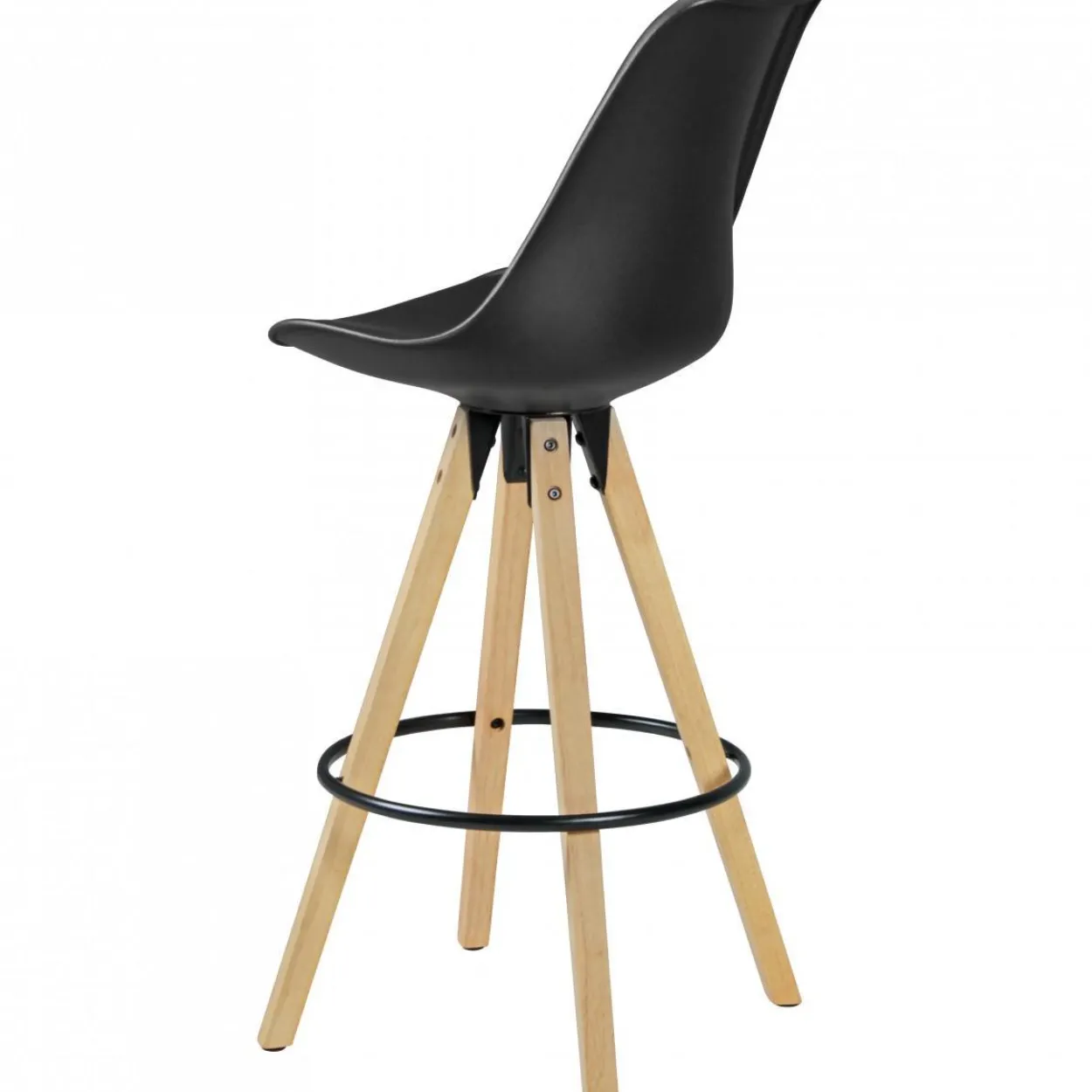2er Set Barhocker LIMA Schwarz Retro