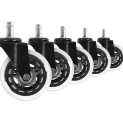 5er Set Bürostuhlrollen 7 x 7 x 3 cm Schwarz