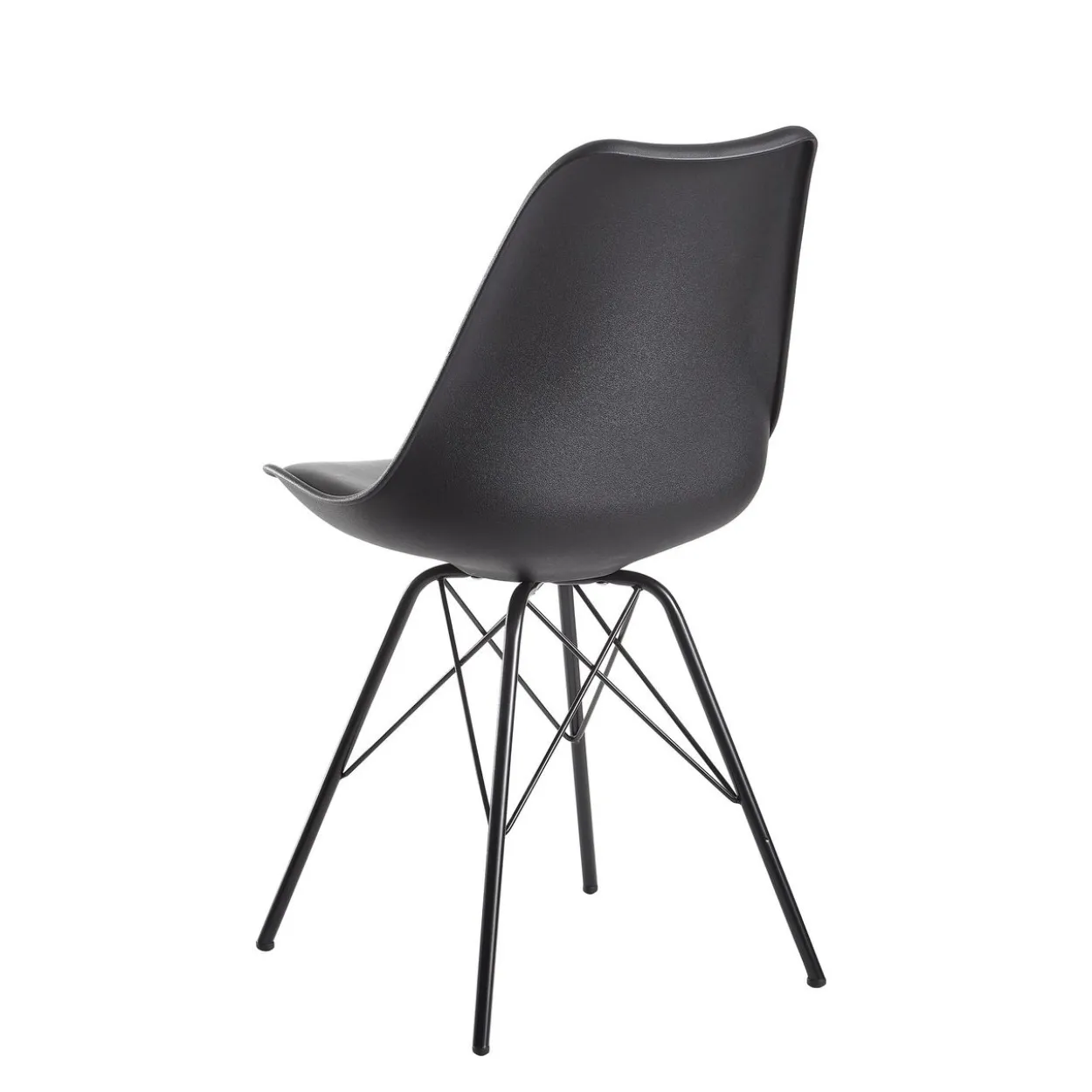 2er Set Esszimmerstuhl 86 x 58 x 48 cm Schwarz