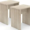 2er Set Hocker "Esal" Sonoma-Eiche