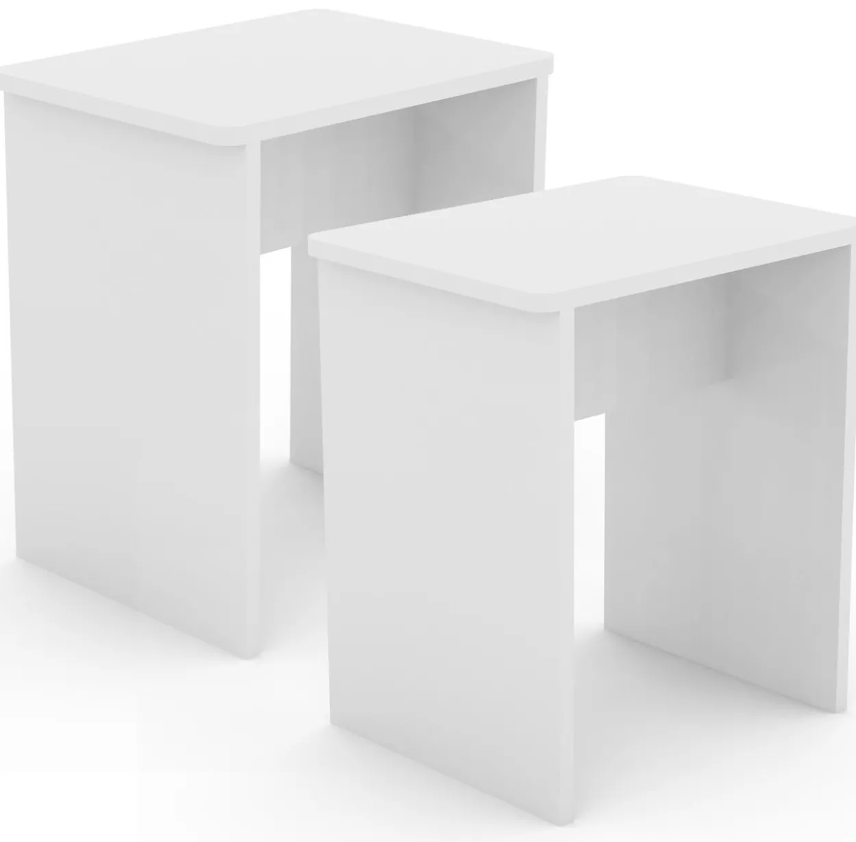 2er Set Hocker "Esal" Weiß