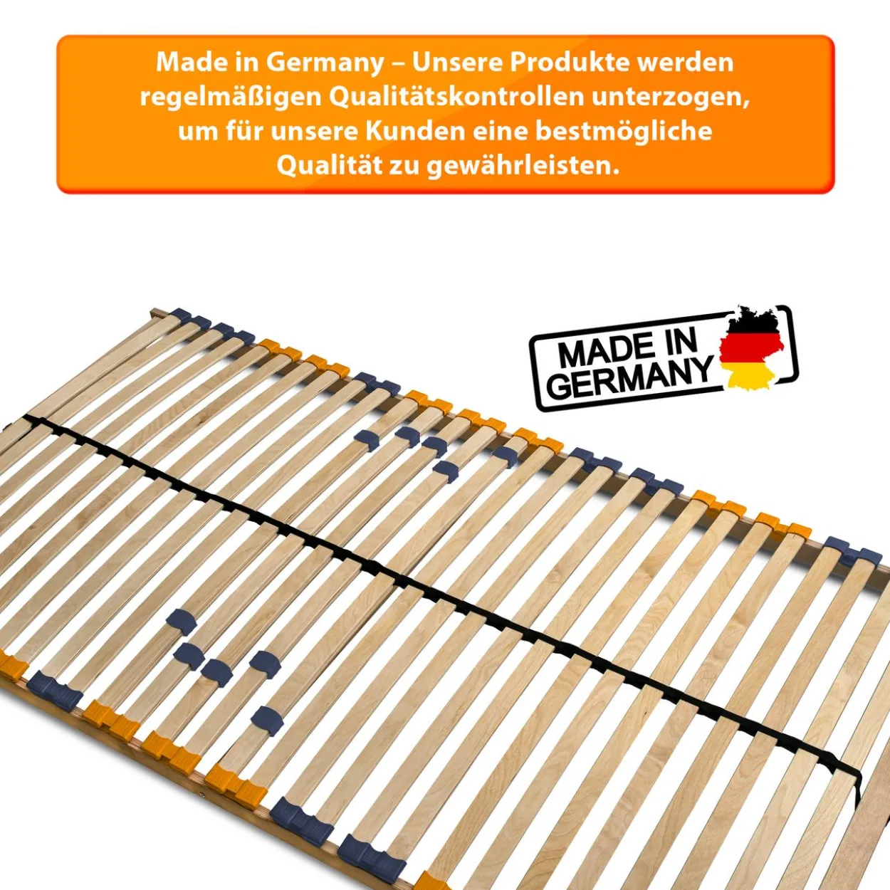 2er Set Lattenrost 80 x 200 cm für Partner "MULTIRA" 7-Zonen starr 28 Leisten Härtegrad verstellbar