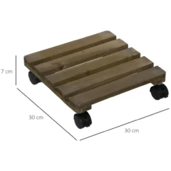 2er-Set Pflanzenroller Blumenroller 30x30cm für Innen und Außen