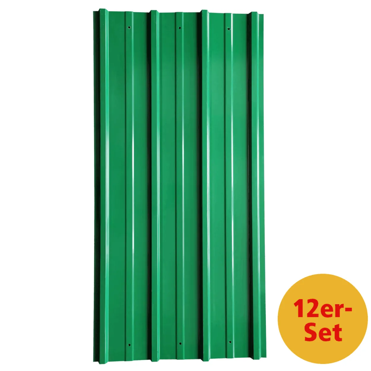 12er Set Profil-/Trapezblech, ca. 117 cm x 57 cm - Grün