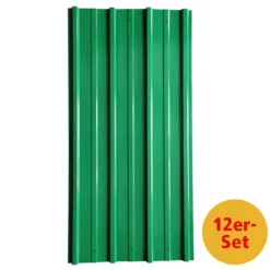 12er Set Profil-/Trapezblech - ca. 117 cm x 57 cm - Grün