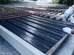 12er Set Profil-/Trapezblech - ca. 117 cm x 57 cm - Anthrazit