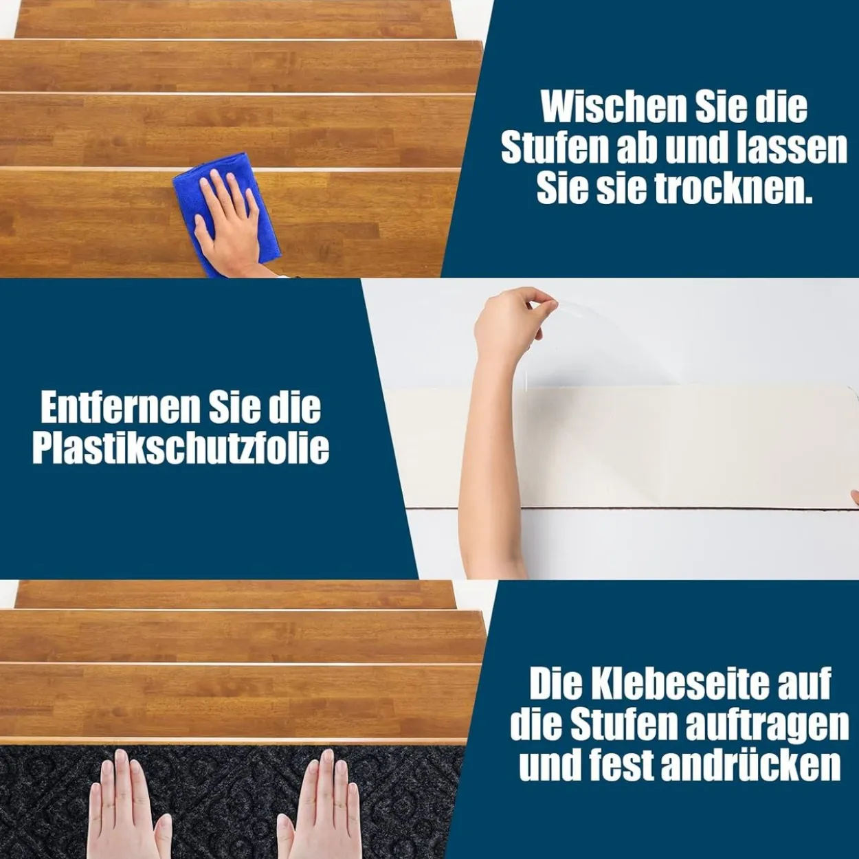 15er Set Stufenmatten für Treppen