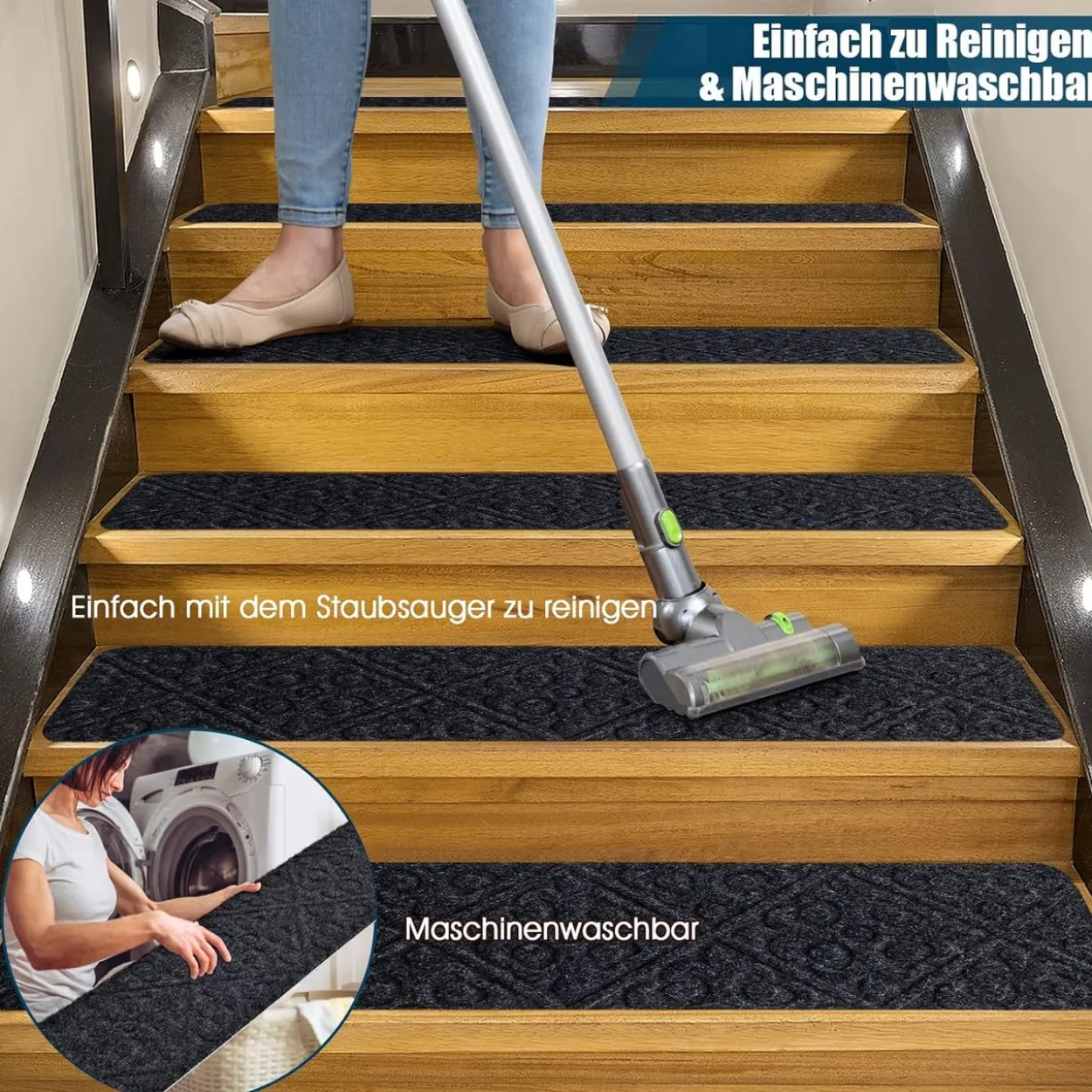 15er Set Stufenmatten für Treppen