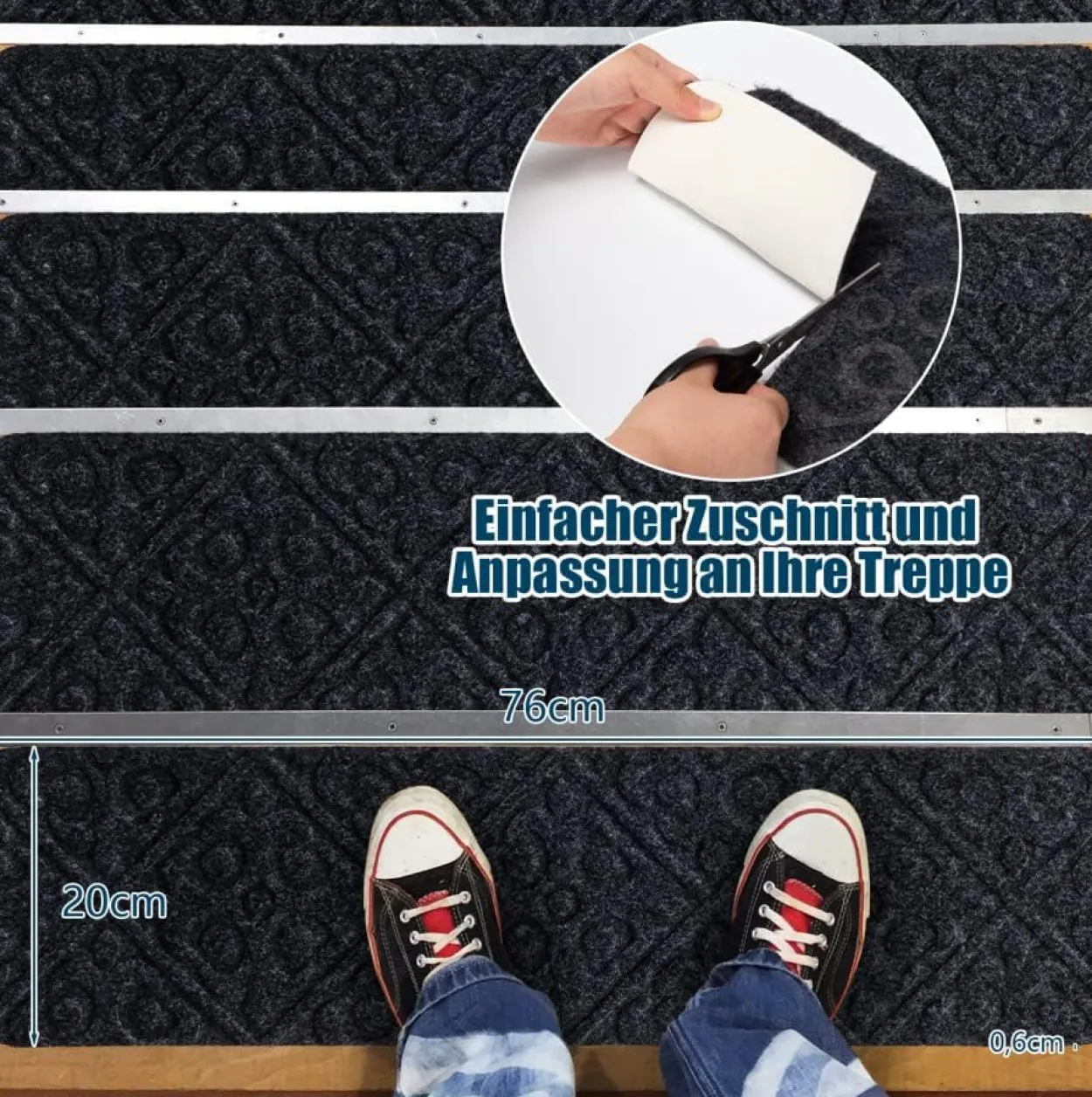 15er Set Stufenmatten für Treppen