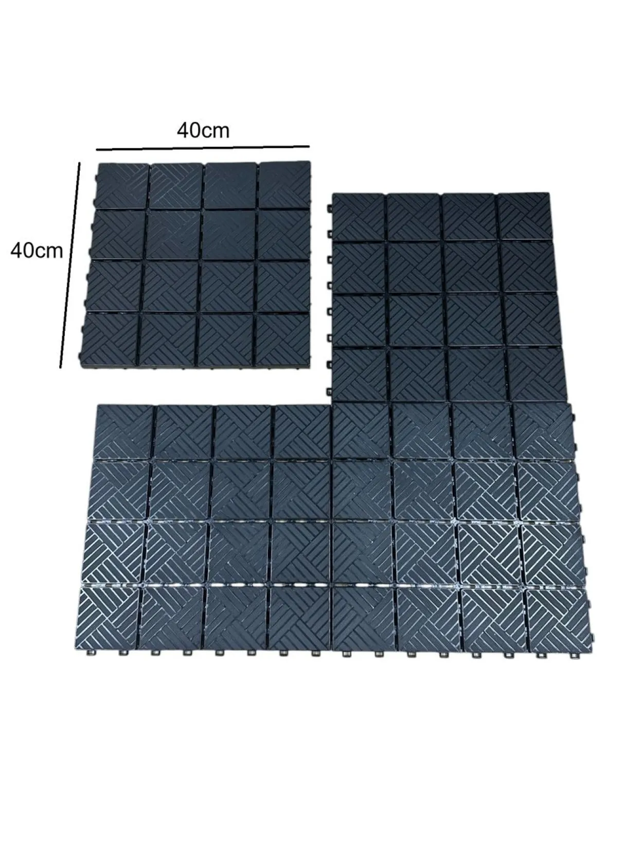 8er-Set Universal-Bodenplatten aus Kunststoff, ca. 40 x 40 x 2 cm