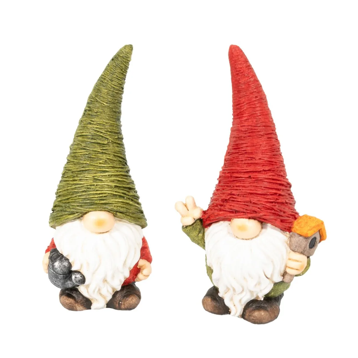 2er Set Wichtel 42,5 cm hoch, Dekofiguren aus Magnesia